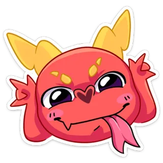 😋 monster, cartoon, cute, tongue, face, sticker, emoji whatsapp sticker