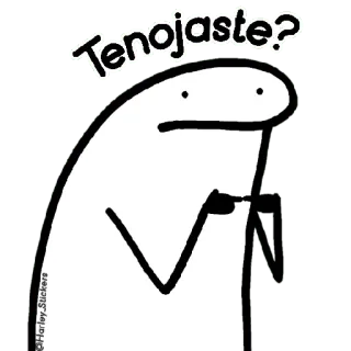 😀 Tenojaste? flork, vraag, geïrriteerd, wijzen telegram sticker