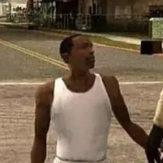 🤨 CJ Grand Theft Auto: San Andreas gta, san andreas, cj, gaming, video game telegram sticker