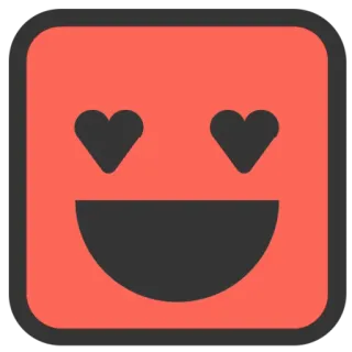 😍 Emoji, Ojos de corazón, Amor, Feliz, Cara, Expresión telegram sticker