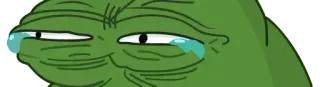 😂 Pepe the Frog Pepe, frog, meme, crying telegram sticker