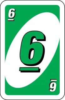 💚 uno, card game, number, green whatsapp sticker