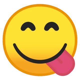 😋 emoji, smiley, wajah, lidah, senang telegram sticker