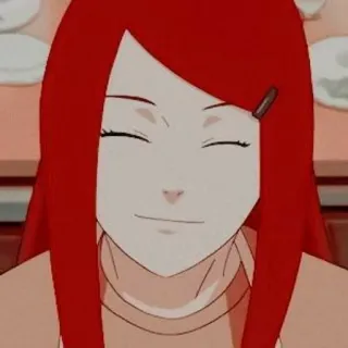 🎈 Kushina Uzumaki Naruto Аниме, Персонаж, Женщина, Улыбка, Рыжие волосы, Кушина telegram sticker