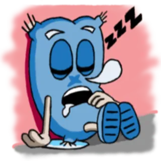 😴 ZZZ นอน, การ์ตูน, zzz, เหนื่อย, งีบ, หมอน telegram sticker