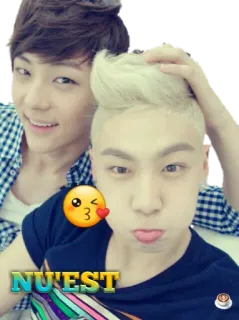 😚 NU'EST kpop, groupe, groupe, musique, divertissement, boys band telegram sticker