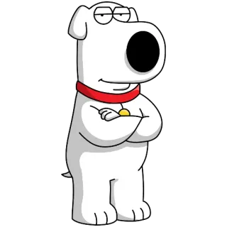 😐 Brian Griffin Family Guy cartoon, dog, Brian Griffin, Family Guy, pet, animation telegram sticker