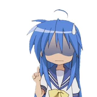 😰 anime, chica, dedo corazón, grosero, gesto telegram sticker