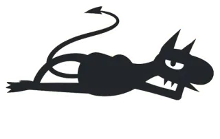 🥴 Luci Disenchantment ปีศาจ, ปีศาจ, แมว, สัตว์เลี้ยง, ลูซี่ telegram sticker