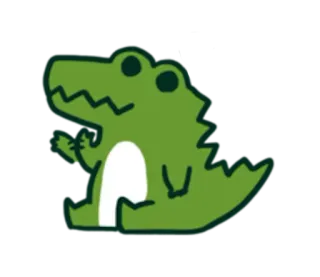 👋 coccodrillo, animale, cartone animato, carino telegram sticker