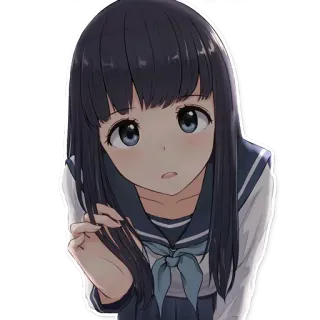 ☺️ Anime, Mädchen, Schuluniform, Süß telegram sticker