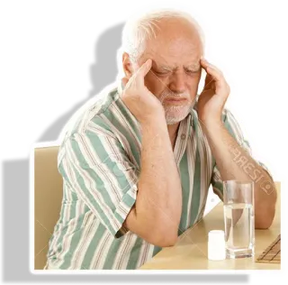 😷 Hide the Pain Harold Мем, Гарольд, Фотосток, Боль, Головная боль telegram sticker
