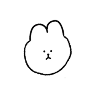 😶 coelho, fofo, animal, adesivo, desenho animado telegram sticker