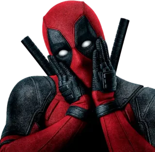 😏 Deadpool Deadpool, Marvel, superhero, action, weapon, gesture, movie, comic telegram sticker