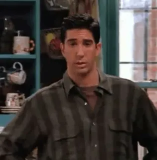 😐 Ross Geller Friends osoba, telewizja, komedia, sitcom, mężczyzna telegram sticker