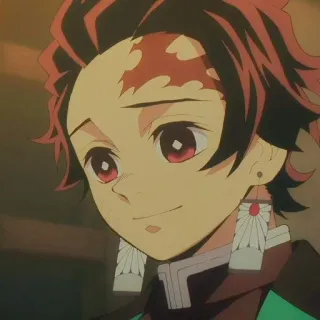 🌊 Tanjiro Kamado Demon Slayer Anime, Demon Slayer, Tanjiro, Manga, Karakter, Potret telegram sticker