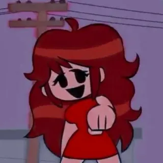 🍬 Girlfriend Friday Night Funkin' dziewczyna, friday night funkin, fnf, gra wideo, postać telegram sticker
