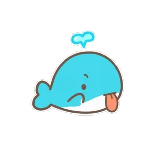 🐳 고래, 만화, 귀여운, 스티커 telegram sticker