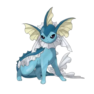 😒 Vaporeon Pokémon покемон, вапореон, водяной тип, эволюция, видеоигра, милый telegram sticker