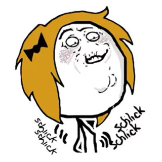 ® schlick schlick schlick Meme, Meme da internet, engraçado, expressão, humor, desenho animado telegram sticker