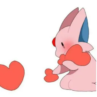 🥰 roze, hart, schattig, blozen, anime telegram sticker