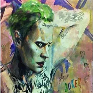 😡 Joker Suicide Squad Joker, Escuadrón Suicida, Villano, DC Comics, Pintura telegram sticker