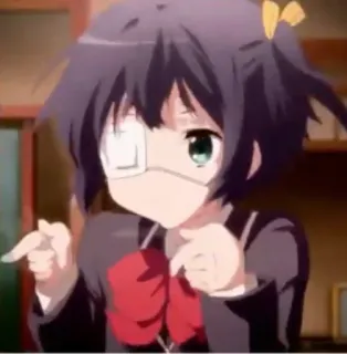 😅 Rikka Takanashi Love, Chunibyo & Other Delusions! Anime, Fille, Personnage, Rikka Takanashi, Chuunibyou demo Koi ga Shitai! whatsapp sticker