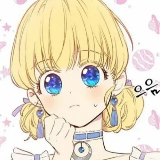 💫 으읏 Anime, Chica, Rubia, Linda telegram sticker