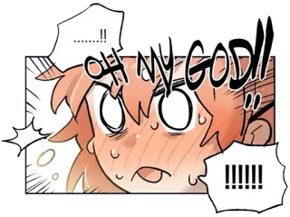 😟 OH MY GOD!! impactado, anime, manga, exclamación, sorpresa, oh dios mío telegram sticker