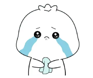 😭 traurig, weinend, tränen, emotional, cartoon, kawaii telegram sticker