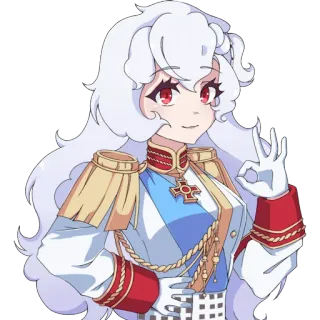 👌 アニメ, 軍服, OKサイン, 貴族, 王族 telegram sticker