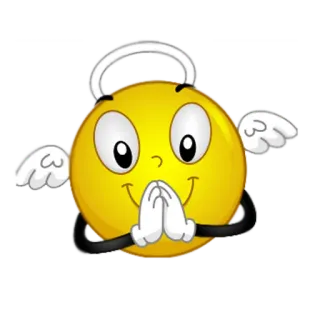 😇 emoji, engel, heiligenschein, süß, flügel telegram sticker