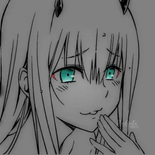 ♥️ Zero Two Darling in the Franxx Anime, Zero Two, Darling in the Franxx, Manga, Fille Anime whatsapp sticker