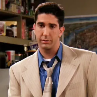 😑 Ross Geller Friends Ross Geller, Friends, Sitcom, Personnage, Télévision, Série TV telegram sticker