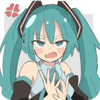 😡 Hatsune Miku Vocaloid telegram sticker