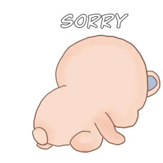 🙏 SORRY sorry, apology, cute, regret, cartoon telegram sticker
