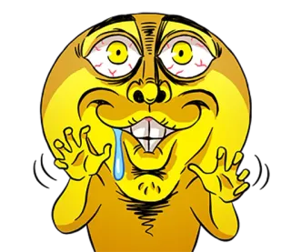 🤤 Meme, Buồn cười, Ghê tởm, Phim hoạt hình, Kỳ lạ, Màu vàng, Mặt telegram sticker