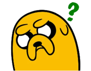 🤔 Jake Adventure Time cartoon, dog, Jake, Adventure Time, yellow, animated telegram sticker