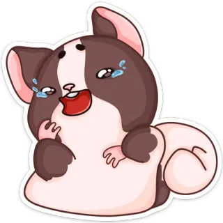 😂 햄스터, 귀여운, 동물, 우는, 슬픈, 만화 telegram sticker