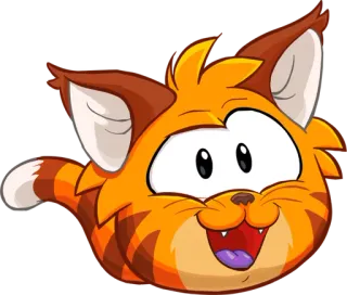 🐱 gatto, cartone animato, animale, arancione, carino, giocoso, felino telegram sticker