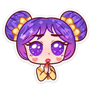 🥺 Anime, Manga, Kawaii, Lindo, Chica, Dibujo animado, Pegatina, Chibi whatsapp sticker