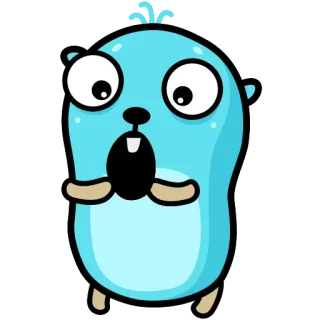 😮 Gopher, Golang, マスコット, プログラミング, コンピュータ telegram sticker