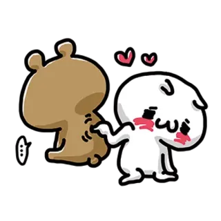 ✳️ милый, мультфильм, очаровательный, любовь, пара telegram sticker