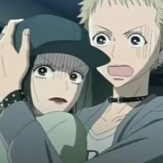 😨 Anime, Cặp đôi, Sợ hãi, Sốc, Ngạc nhiên, Manga telegram sticker