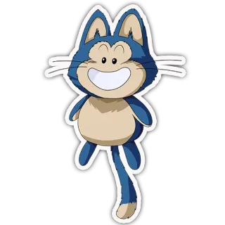 😬 kartun, binatang, biru, kucing, stiker whatsapp sticker