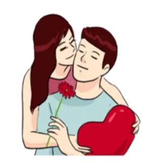 ☺️ casal, amor, romance, coração, flor, relacionamento telegram sticker