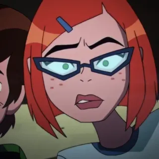 😳 Gwen Tennyson Ben 10 Dibujos animados, Animado, Pelo rojo, Gafas, Gwen Tennyson, Ben 10 telegram sticker