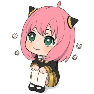 ➖ Anya Forger Spy × Family anime, spy x family, anya forger, cartoon, cute, chibi, anime girl telegram sticker