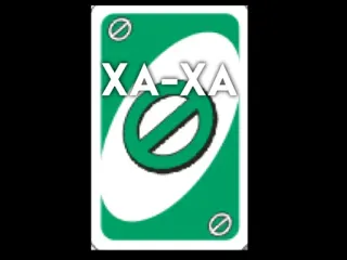 😣 XA-XA Carta Uno, Verde, Juego, Juego de cartas, XA-XA telegram sticker