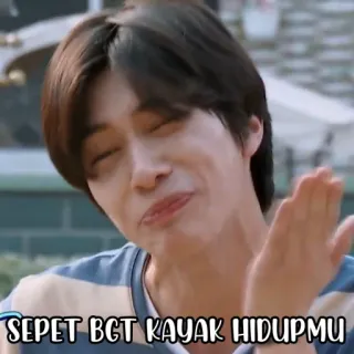 🎬 SEPET BGT KAYAK HIDUPMU Meme, Indonezyjski, Wyrażenie, Portret telegram sticker